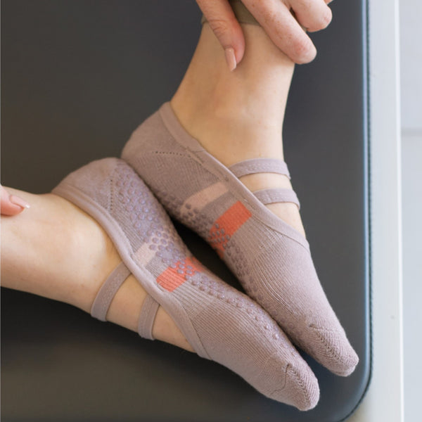 Moveactive Ballet Grip Socks - Evie Smokey Mauve 