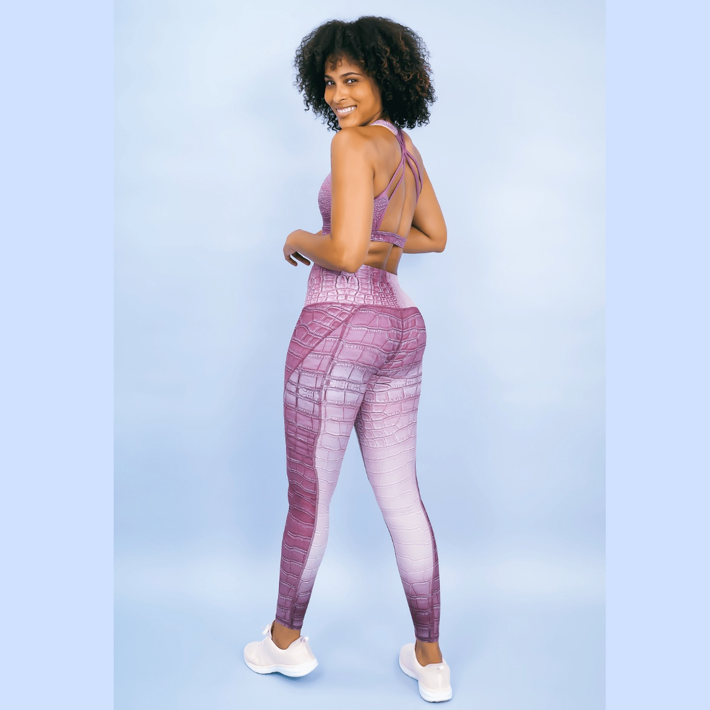 Croc High Waisted Slice Legging Mauve - Niyama Sol - simplyWORKOUT