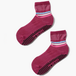 pointe studio phoebe pink multi grip socks