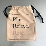 Deluxe Grip Sock Bag - Plie Releve Rose - SIMPLYWORKOUT