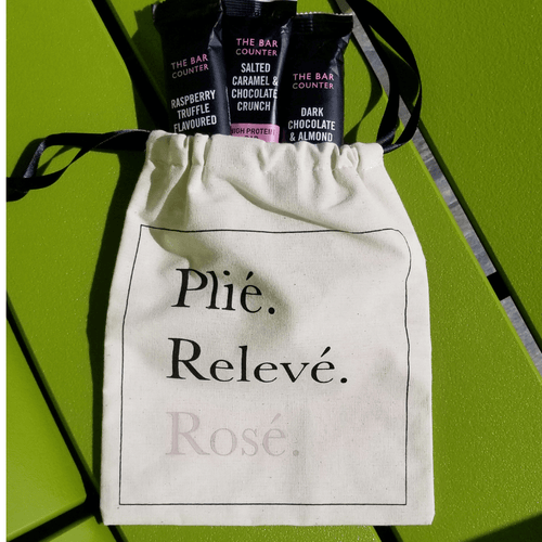 Deluxe Grip Sock Bag - Plie Releve Rose - SIMPLYWORKOUT