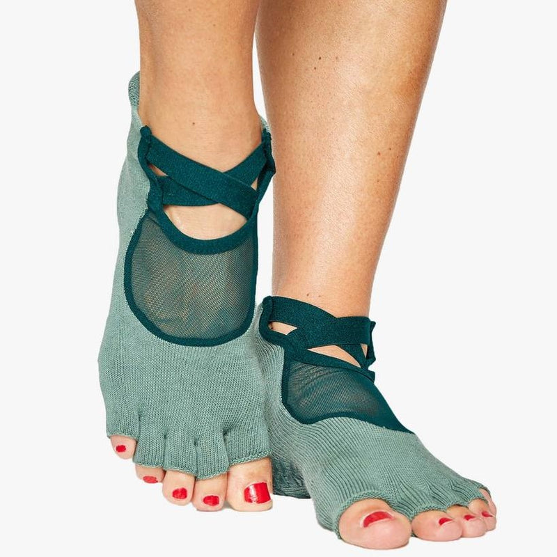 Clean Cut Toeless Green Grip Sock - Pointe Studio - simplyWORKOUT