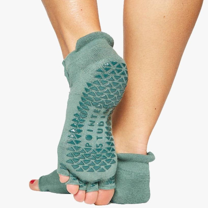 Womens Clean Cut Toeless Grip Socks
