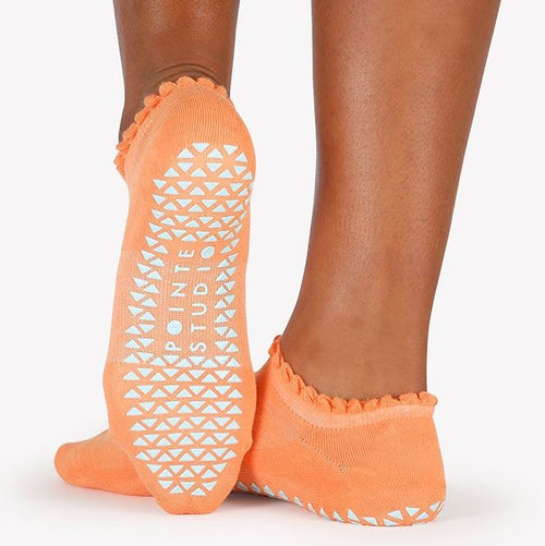 pointe studio happy grip socks orange