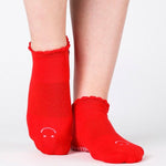 pointe studio happy grip socks red