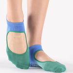 pointe studio niña grip socks algae green