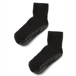 pointe studio ankle length crew grip socks black