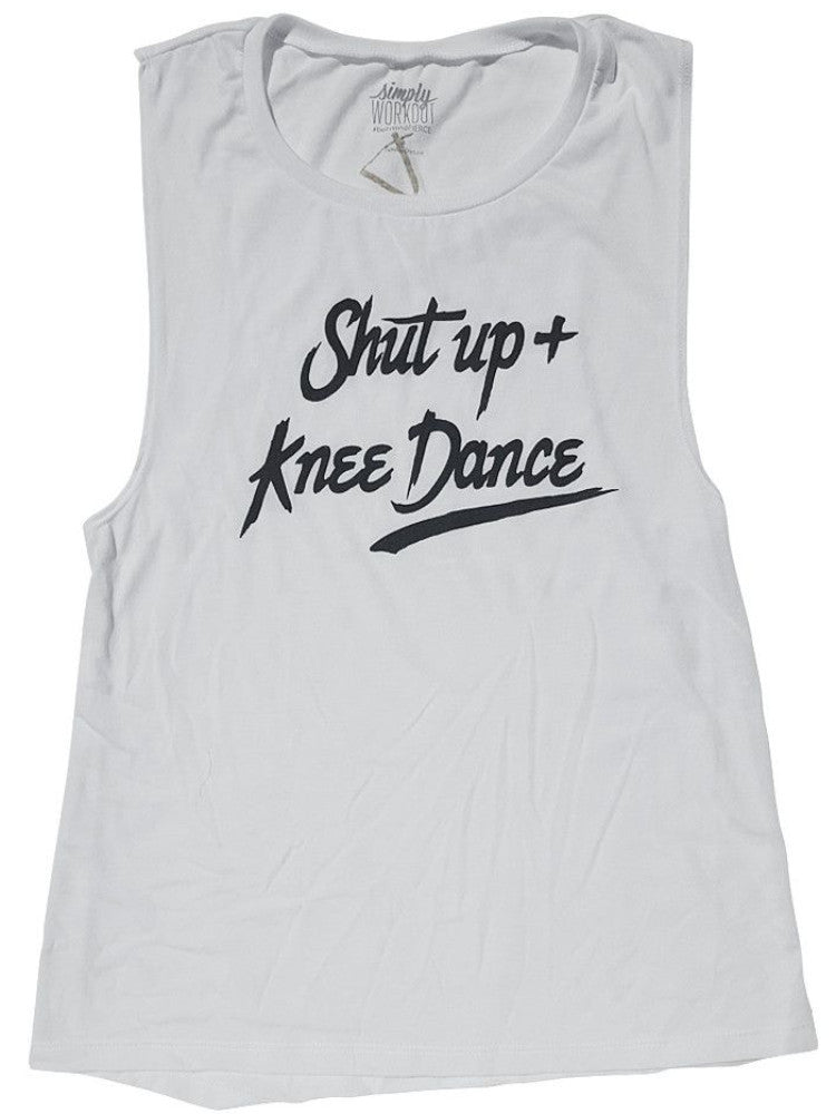 Shut Up and Knee Dance Muscle Tank - simplyWORKOUT