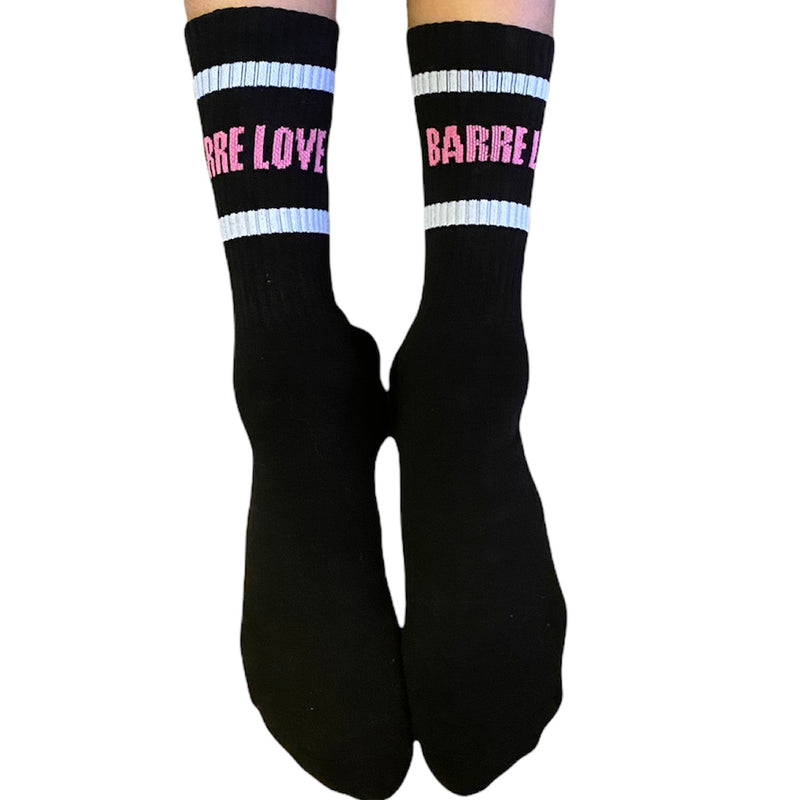 simply workout barre love grip socks black