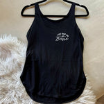 simply workout black silver you had me at barre strappy tank