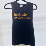 simply workout include everyone muscle tank rose gold foil