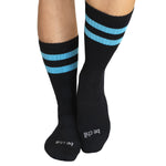 sticky be be chill crew grip socks turquoise black