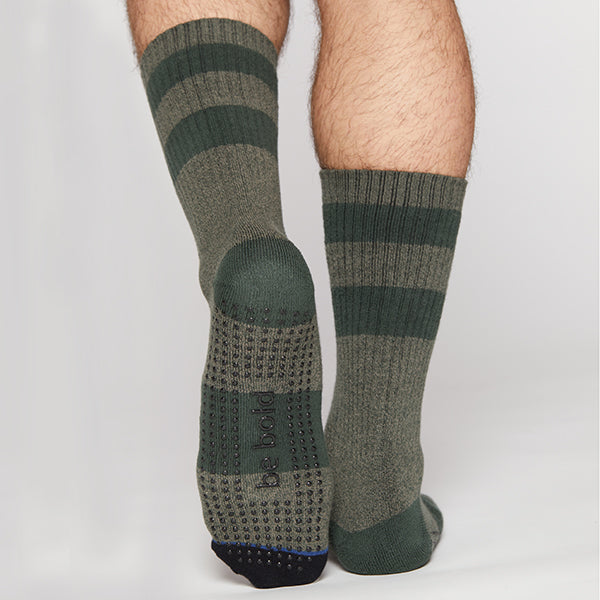 Sticky Be Mens Be Bold - Forest Crew Grip Socks