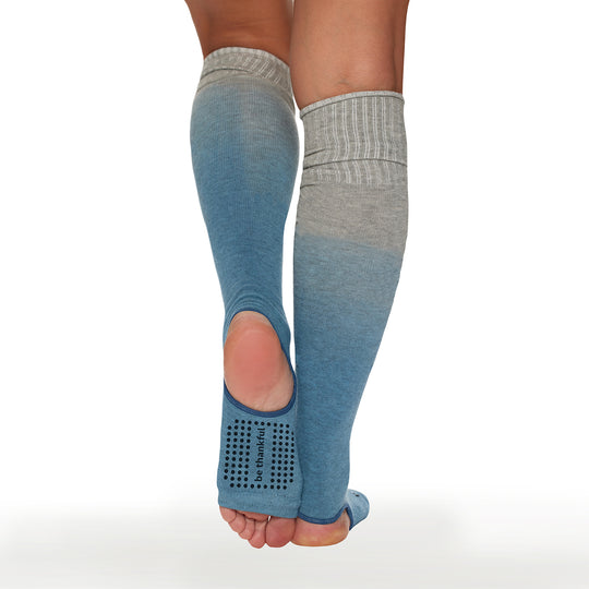 Be Thankful - Turquoise Stirrup Grip Leg Warmers (Barre / Pilates)