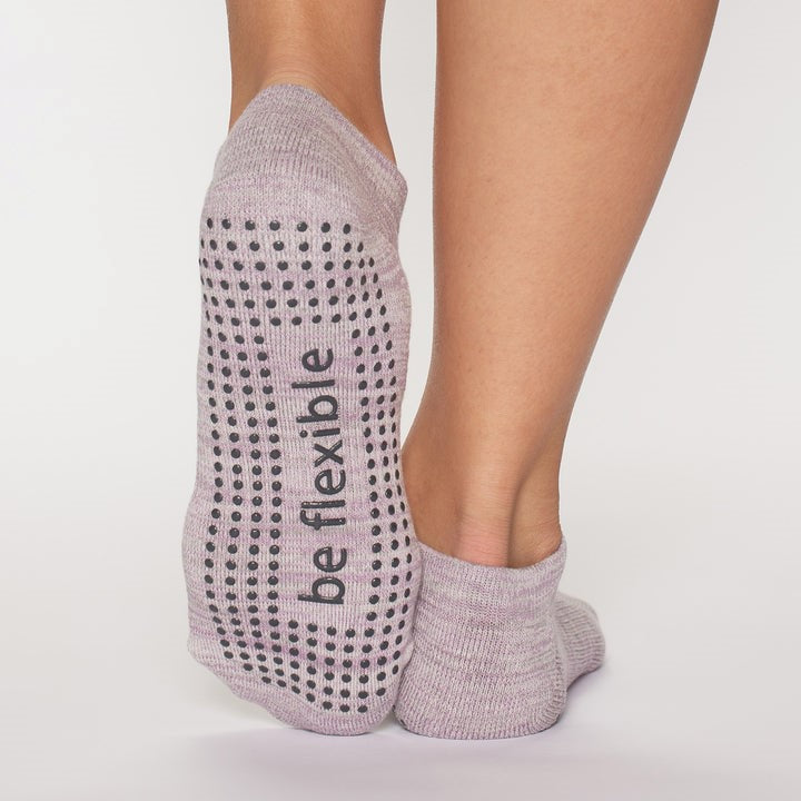 STICKY BE - Be Flexible Grip Socks - Marbled Fig // Sticky Be - Pilates &  Barre – SIMPLYWORKOUT