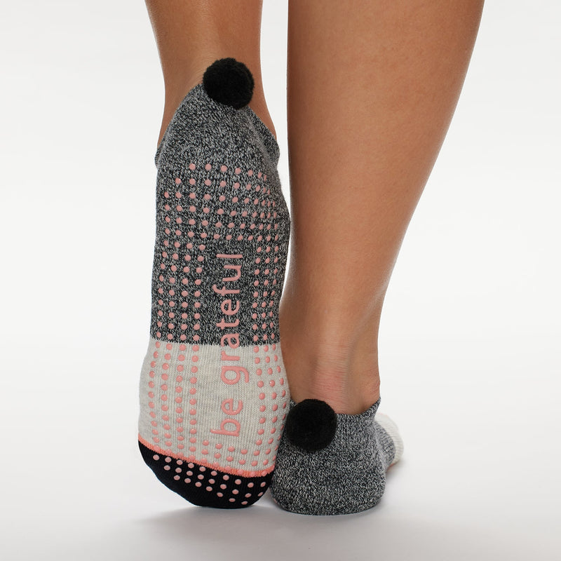 Sticky Be Be Grateful - POM POM Ember Grip Socks