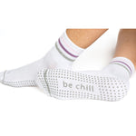 sticky be be chill grip socks ankle crew plum
