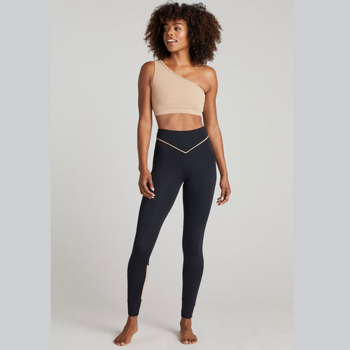 strut this Oliver legging black with cashew waffle detail