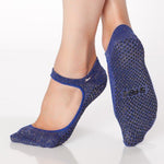 sweet grip shashi sock in indigo for barre and pilates