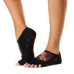 toe sox Luna Half Toe Grip Socks hibiscus dreams
