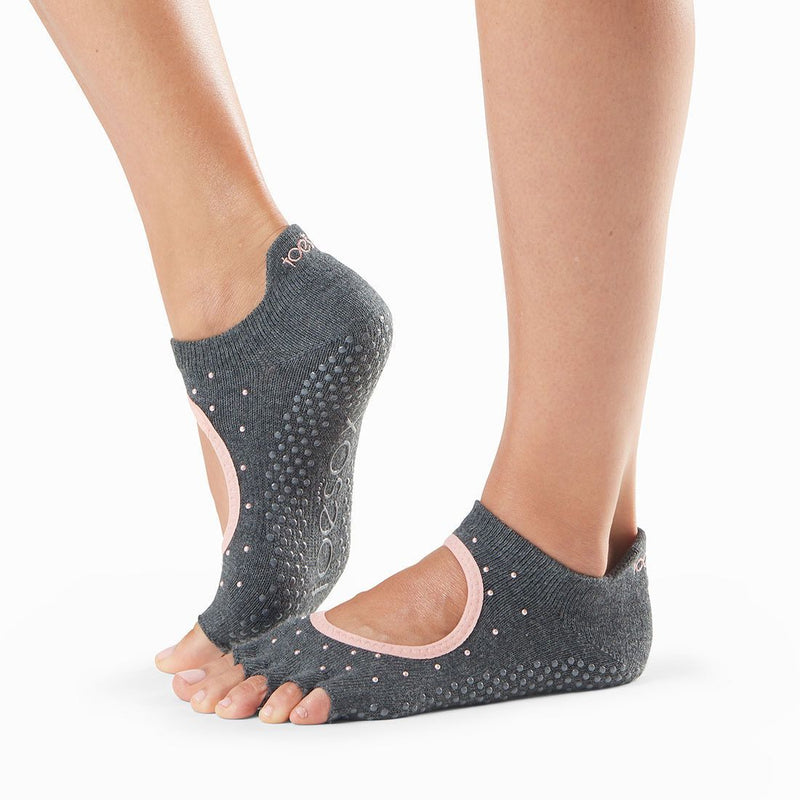 Toesox A5565 Purple Bellarina Half Toe Grip Sock Women's Size M