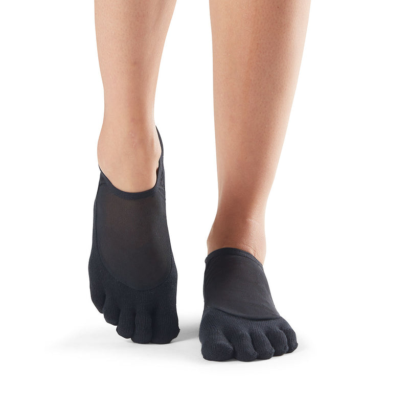 toesox luna full toe black grip socks 