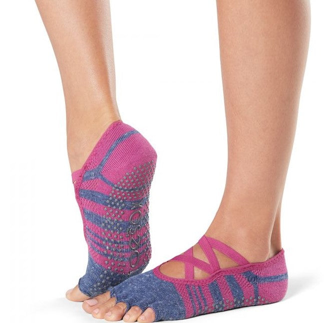 Elle Half Toe Festival Grip Socks - Toesox - simplyWORKOUT