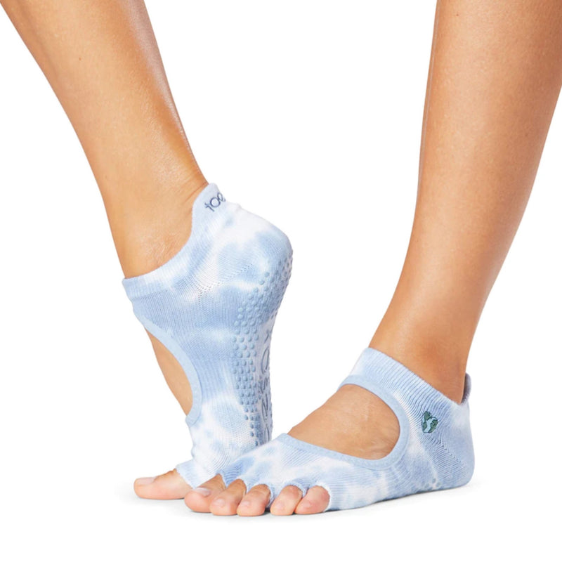 Toesox Half Toe Bellarina Grip Socks - Wave Tie Dye