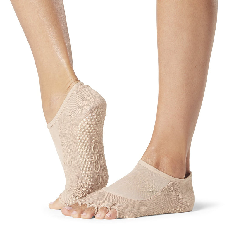 Toesox Luna Half Toe - Nude Grip Socks