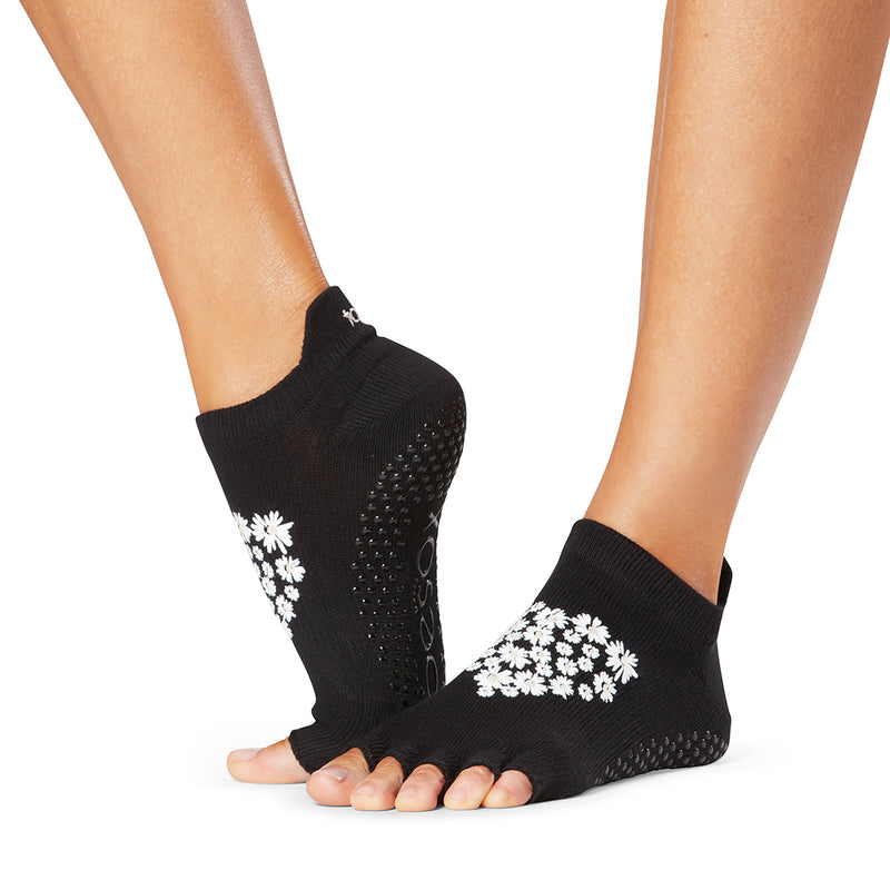 Low Rise Half Toe Grip Socks Blooming Love - ToeSox