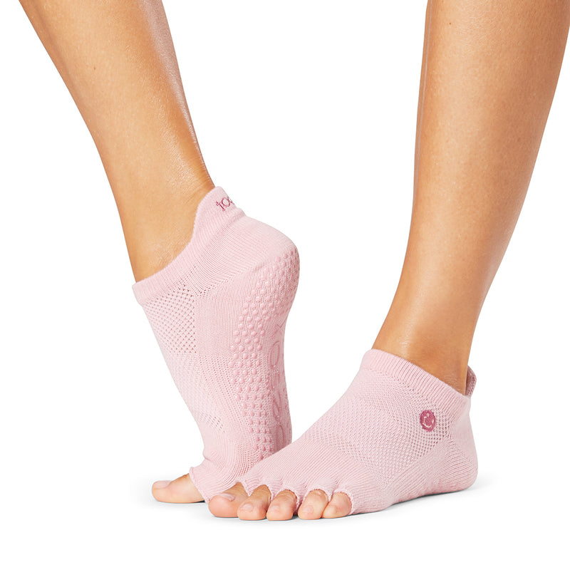 toesox low rise happy grip socks half toe