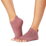 toesox low rise grip socks tough love half toe