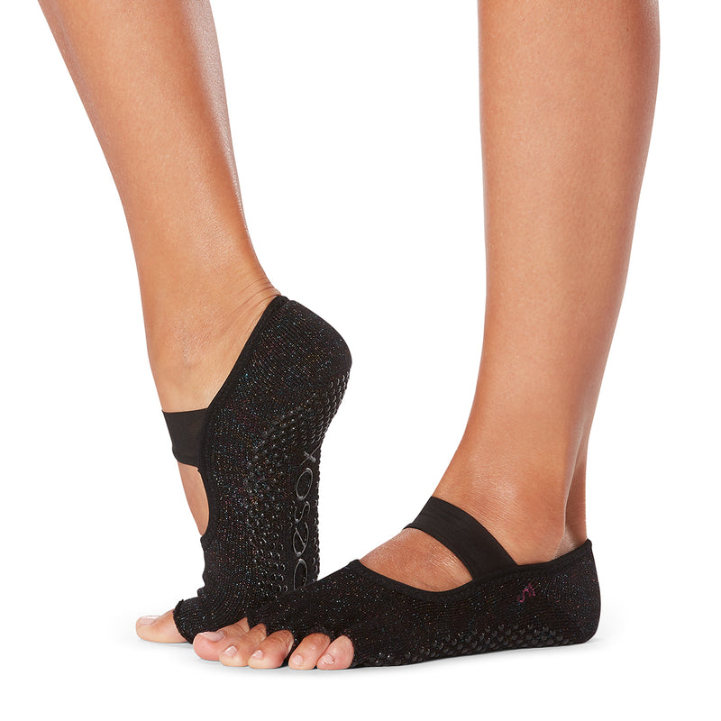 Yoga Socks for Women 3 Pairs Grippy Non Slip with Ankle Straps Half Toe  Socks for Ballet Pilates Barre Dance