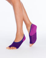 grape geo ballet barre socks