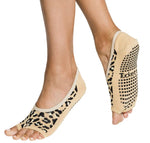 tuckers ballerina simply leopard grip socks