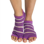 Tucketts Flow Grip Socks Amethyst Sheer Stripe