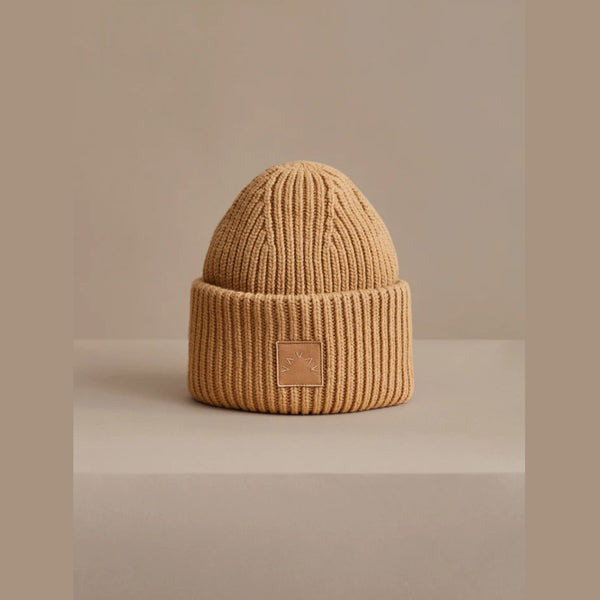 varley cresta rib beanie sand