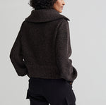 varley Mentone knit black speckle sweater