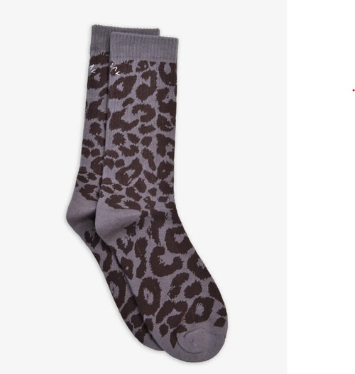 Varley Rita Jacquard Animal - Cinder Leopard Sock